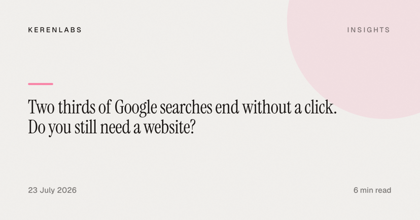 Two thirds of Google searches end without a click. Do you still need a website?