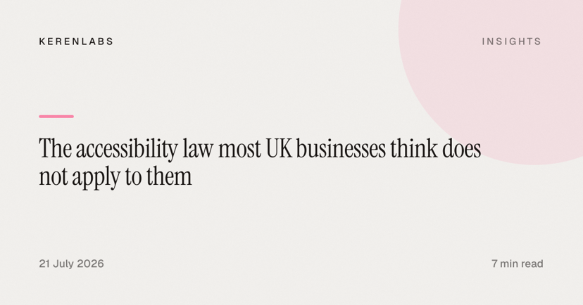 The accessibility law most UK businesses think does not apply to them