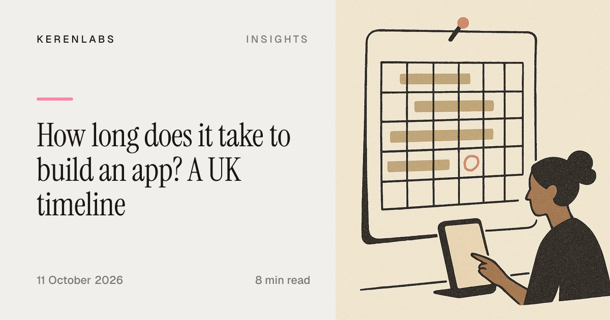 A paper wall planner with weeks blocked out in ink and one launch day circled, beside a smartphone.
