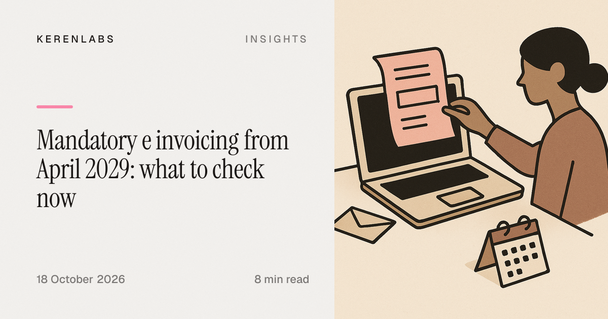 Illustration of a paper invoice being fed into a laptop, representing the move from PDF invoices to structured electronic invoicing.